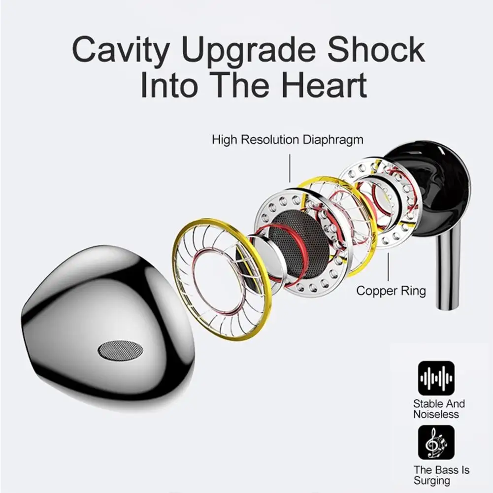 Wired Earphones Android Universal In-ear Headphones Hifi Sound 6d Heavy Bass Full Quality Red Pink Biue Black | Электроника