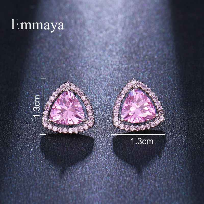 Emmaya Изысканная модель треугольной формы с кубическим цирконием два цвета