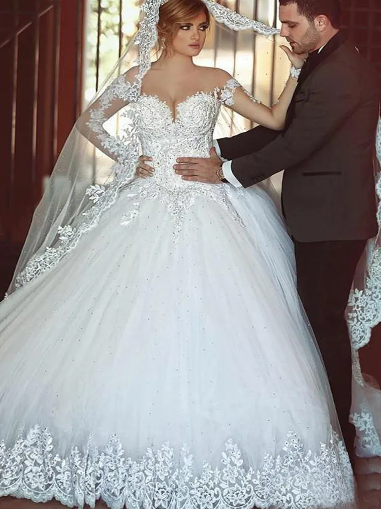 Фата свадебная Однослойная Длинная с кружевной аппликацией | Свадьбы и торжества