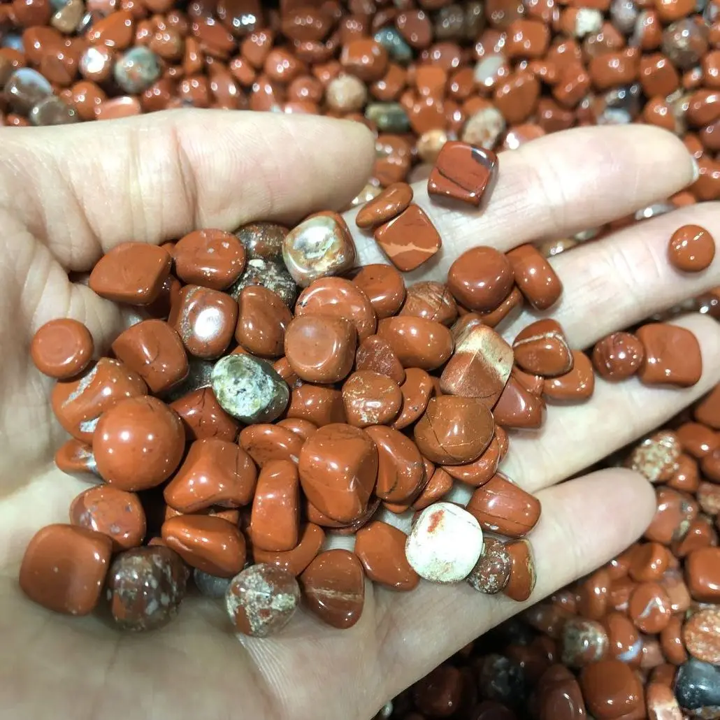 100 г Натуральная красная яшма гравий закругленные полудрагоценные камни