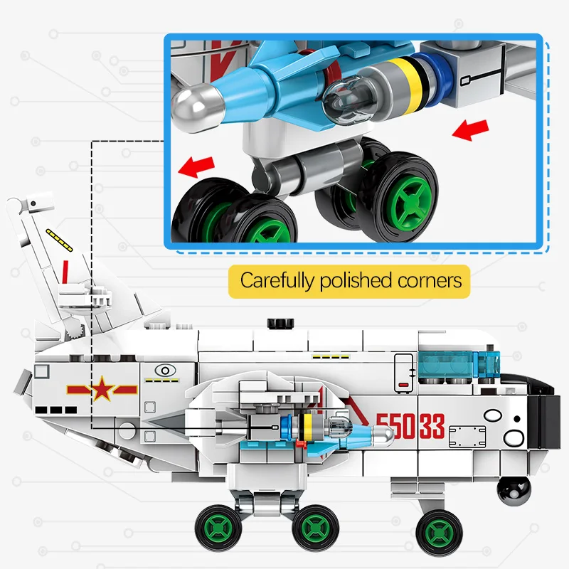 SEMBO городская полиция военная техника вертолет строительные блоки WW2 самолет