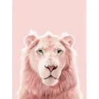 Алмазная картина сделай сам, вышивка с изображением розового тигра, Льва, животных, полный набор для вышивки крестиком, мозаика из страз, принадлежности для рукоделия, украшение для дома GJ2568