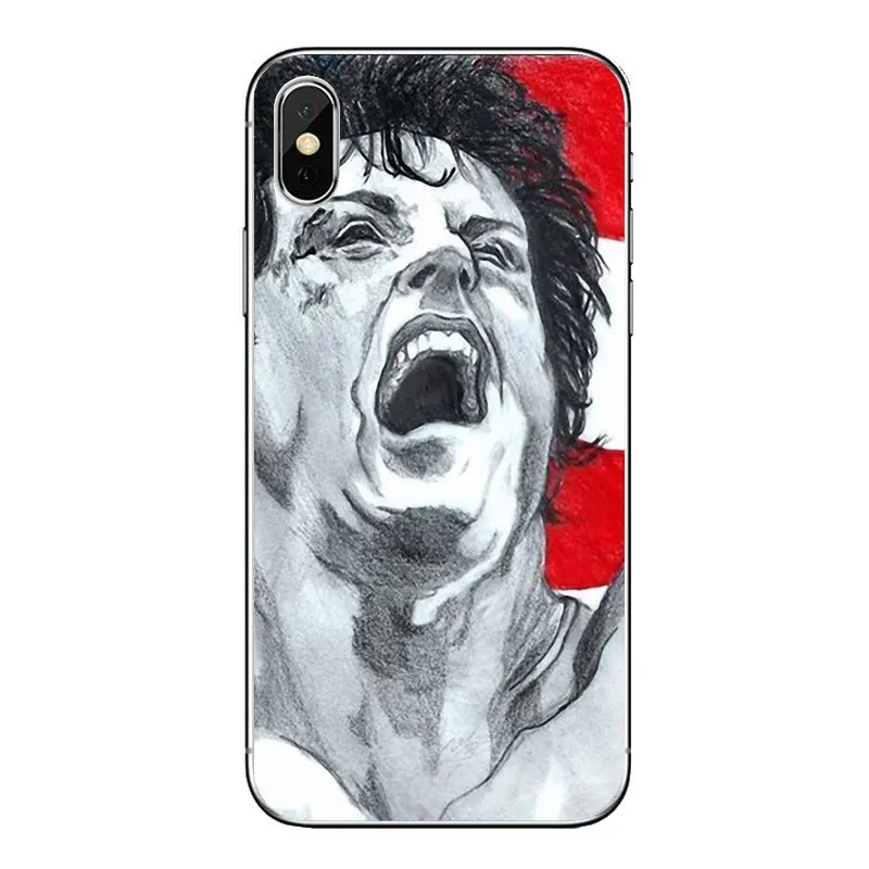 Рокки Бальбоа боксерский рисунок для iPod Touch iPhone 4 4S 5 5S 5C SE 6 6S 7 8 X XR XS Plus MAX мягкие