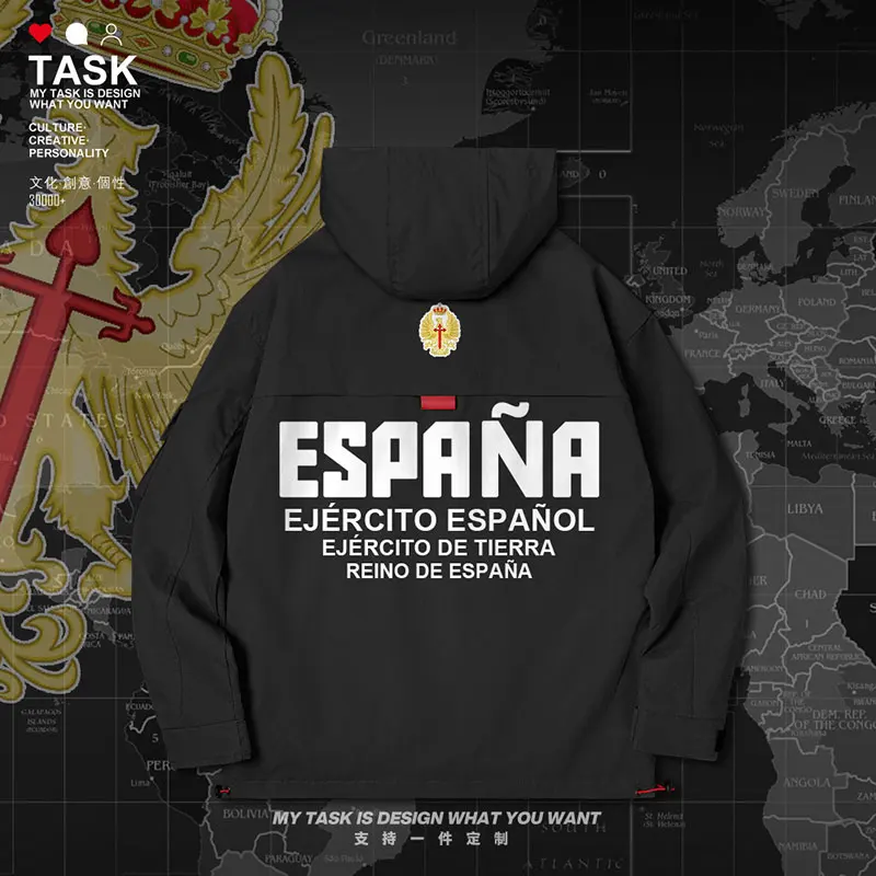 Испания Espana ESP мужская куртка с капюшоном на открытом воздухе сухопутные логотип