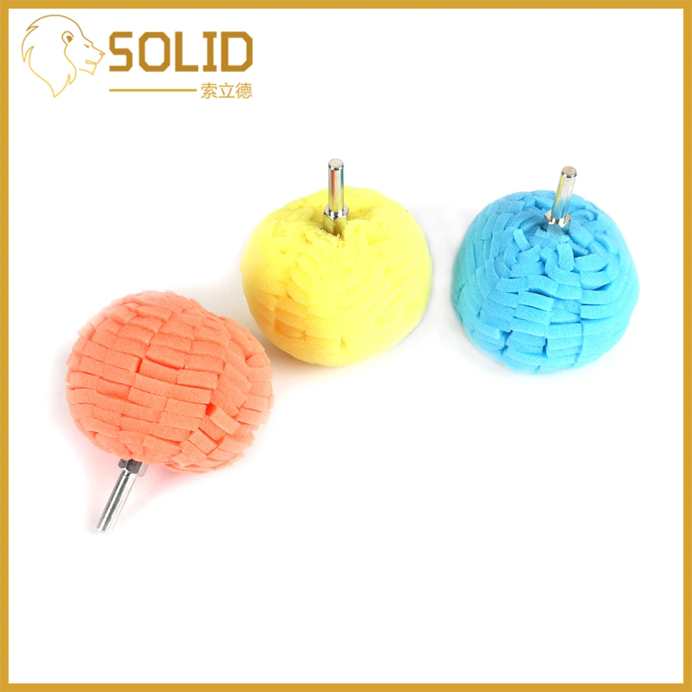 

Sponge Polishing Foam Wheel Ball Shaped Buffing Pads Kit for Car Wheels Car Doors and Handles Shank 6mm 3Pcs/Set