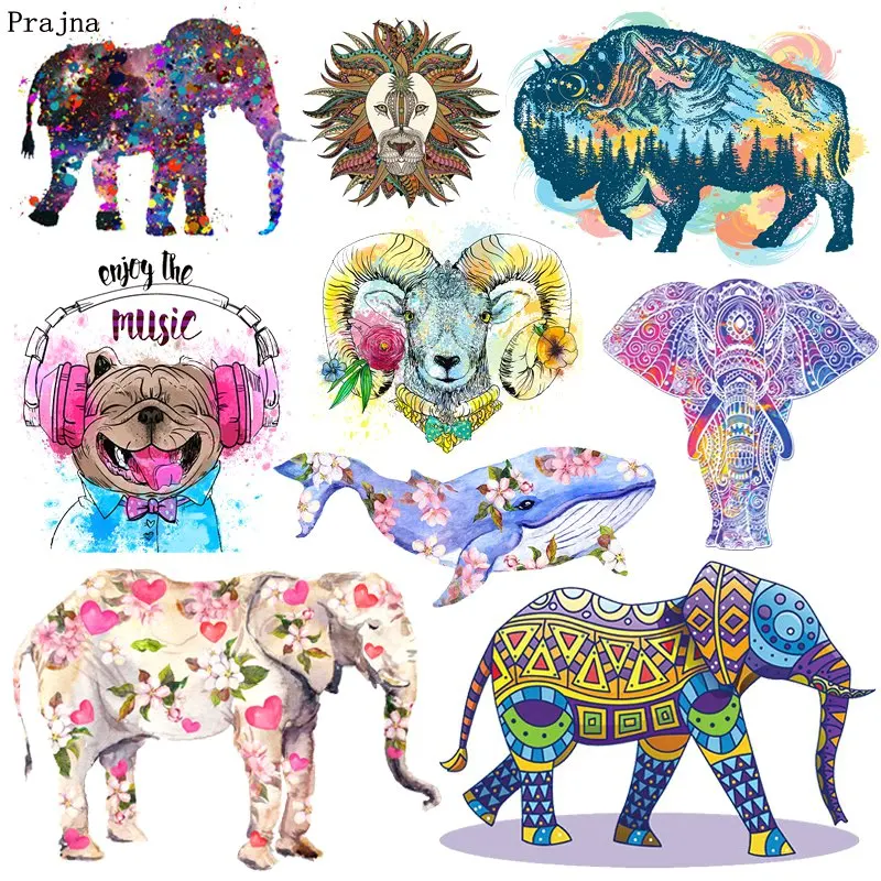 Нашивки Prajna с изображением слона наклейка на одежду в стиле панк
