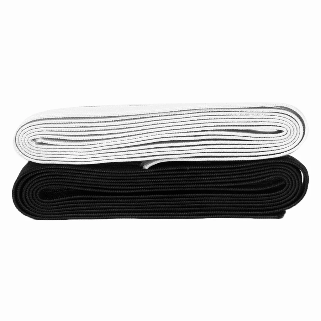 

Lots 2 Knit Elastic Sewing Bands 1.6 Yards Flat Buttonhole Belt 2 Colors