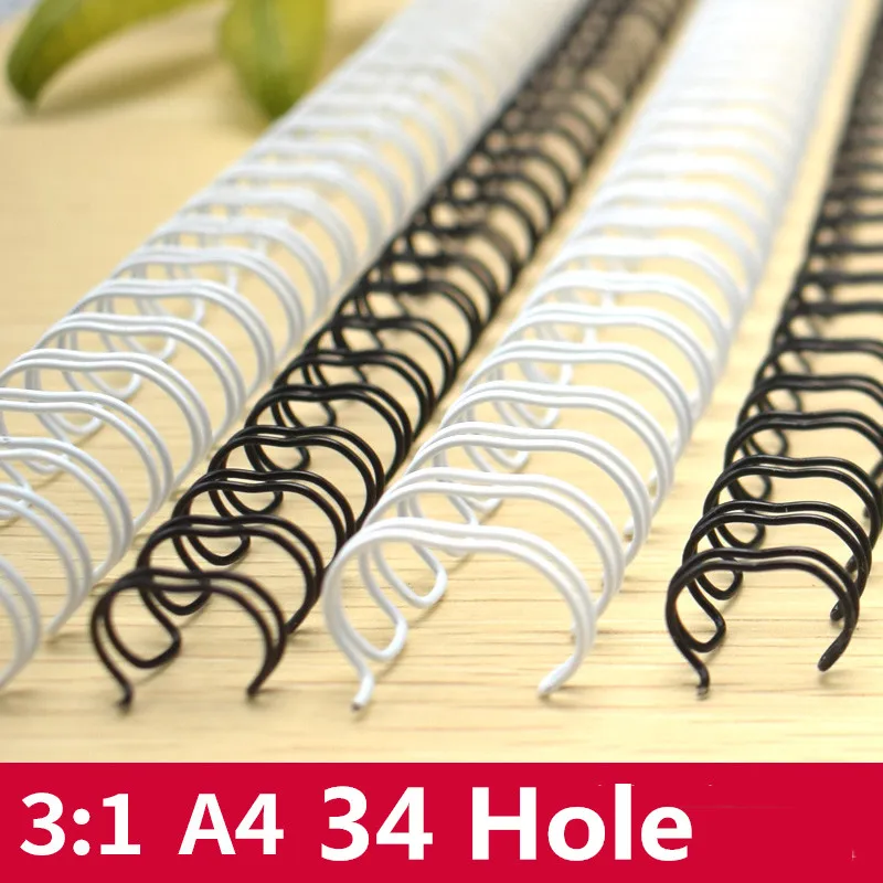 100 шт. A4 Размер 34 зубы отверстие Тетрадь машина для резки проволоки переплета