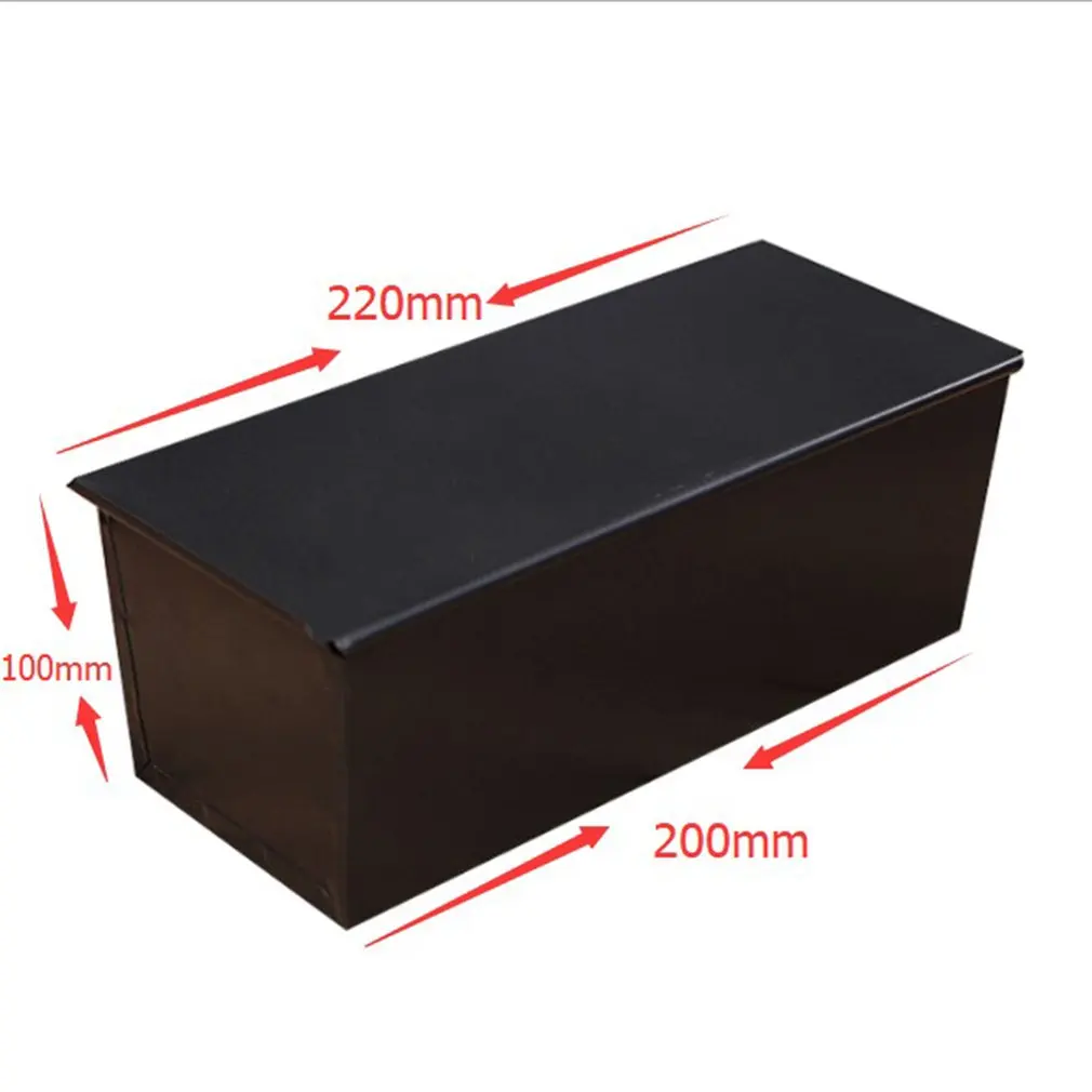 

Non-stick Coating Rectangle Bread Loaf Pastry Cake Tin Box Designed with Sliding Lid Baking Pan Bakeware Dropshipping