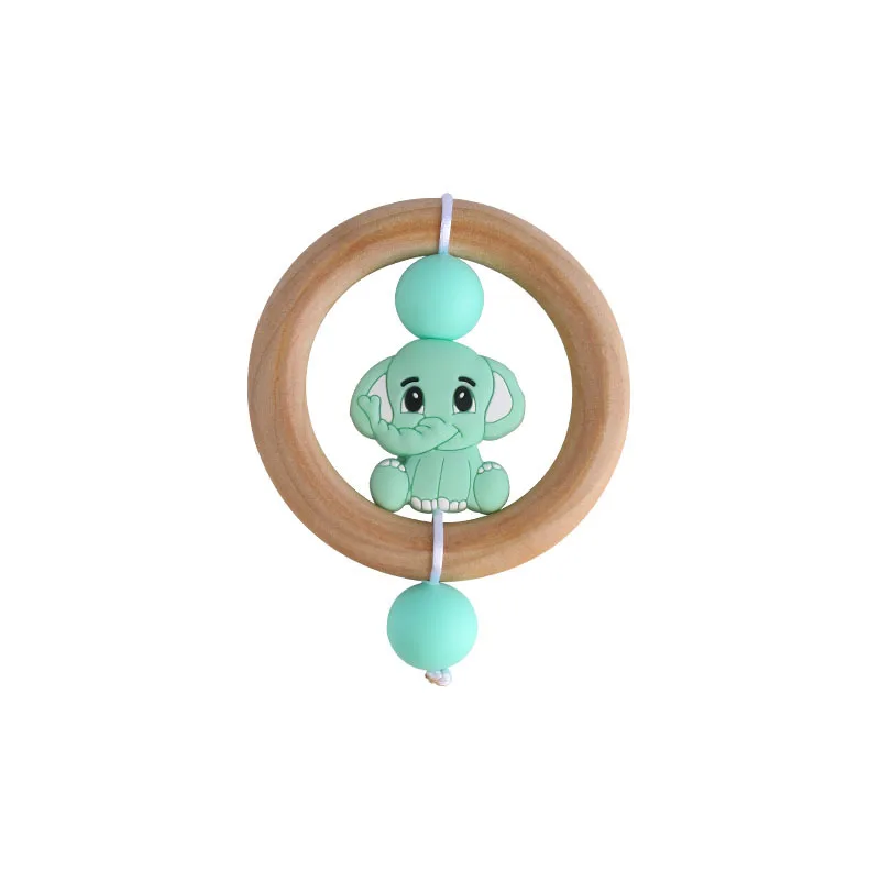 

Newborn Baby Stuff BPA Free Baby Teether Silicone Wooden Ring Baby Pacifier Pendant Nurse Accessories Toys For Kid Pacifier Clip