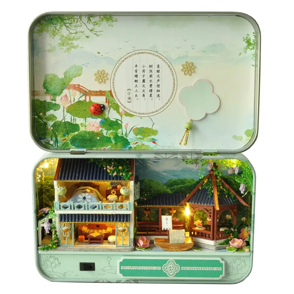 Сделай Сам хижина со светодиодной подсветкой батарея с 3 кнопками инновационная