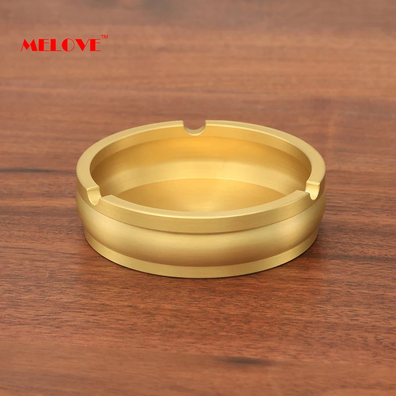 

Круглая прочная красивая пепельница, пепельницы без крышки из чистой меди, Настольная пепельница, аксессуары для курения