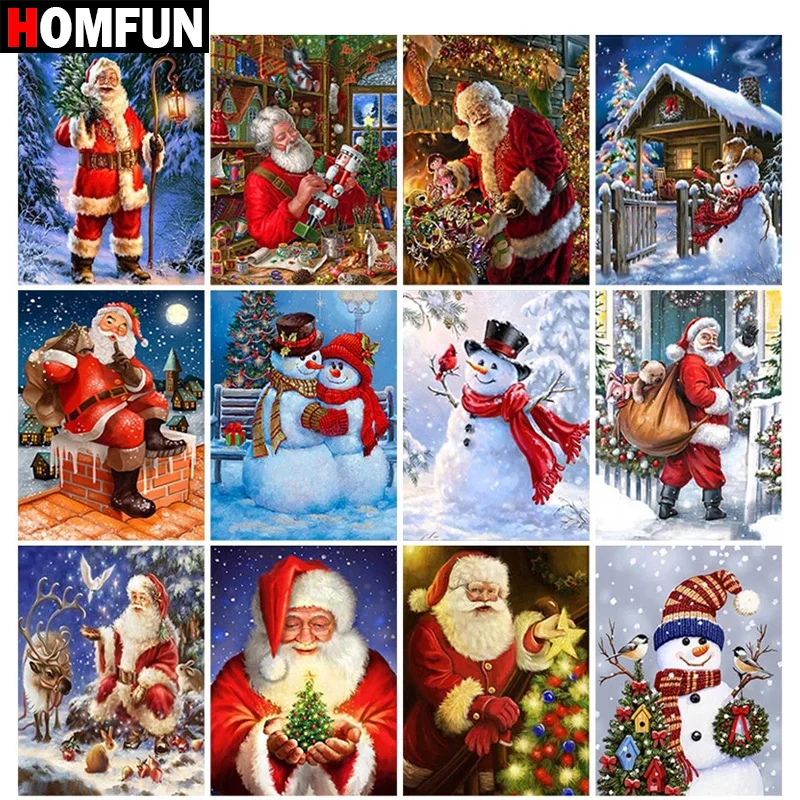 

Картина для алмазной вышивки «Дед Мороз», квадратная/круглая