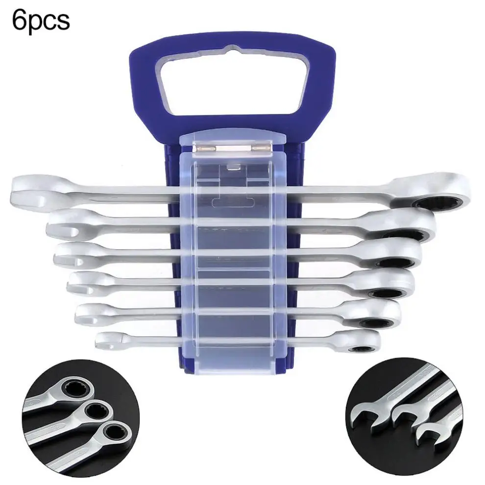 

Набор гаечных ключей 8-17 мм/9 шт., комплект комбинированных гаечных ключей 8-19 мм, зубчатые кольца для установки/обслуживания, хром-ванадиевый