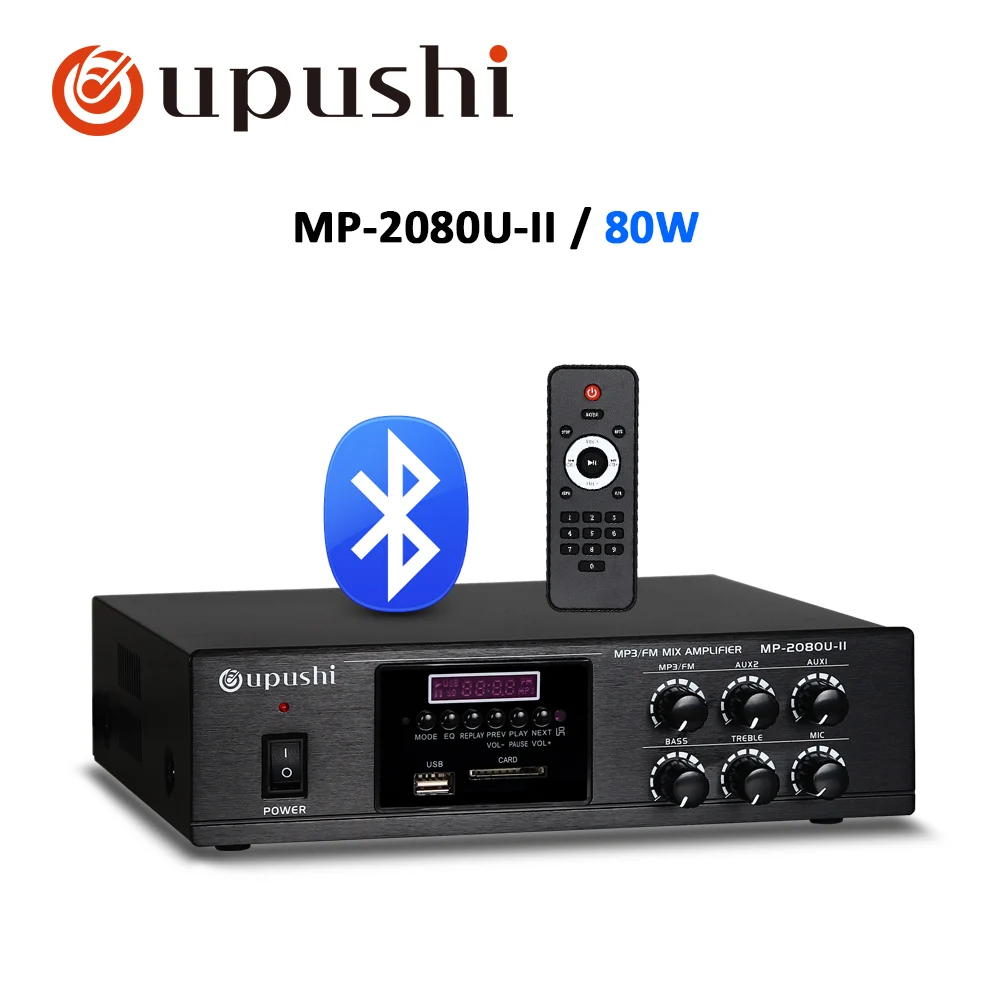 Oupushi MP-2050U-II система общественного адреса Профессиональный Усилитель постоянного давления контроль мобильного телефона USB карта воспроизведения музыки