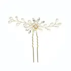 Модная шпилька для волос для невесты, свадебные украшения для головы, Шпилька для волос ручной работы с искусственным жемчугом, тиара, гребень для волос подружки невесты, Шпилька для волос принцессы