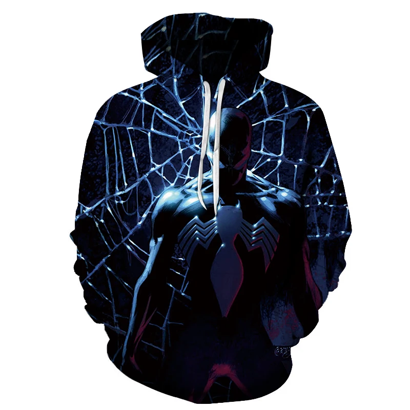 Новинка, мужские толстовки, серия Marvel, 3D печать, яд, для мужчин и женщин, пара, Повседневная Толстовка с капюшоном, Модный пуловер с капюшоном