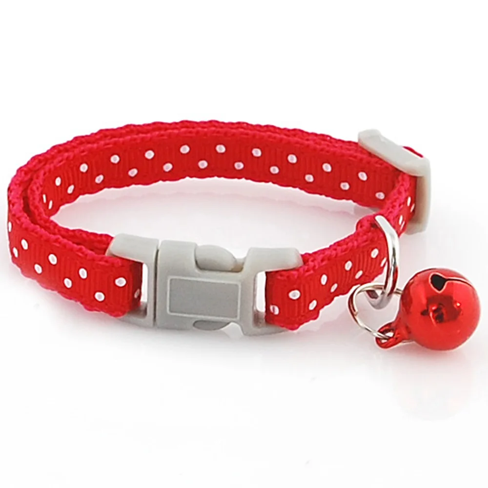 (108 шт./лот) оптовая продажа 3 размера нейлоновые колокольчики в горошек для собак