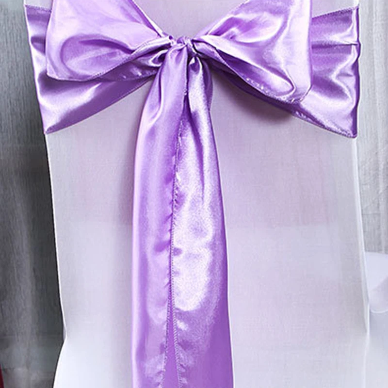 50 шт./лот ленты для свадебных стульев атласная ткань галстук бабочка лента