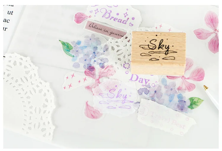 11pcs/set Vintage star sky english stamp DIY wooden rubber stamps for scrapbooking stationery scrapbooking standard stamp