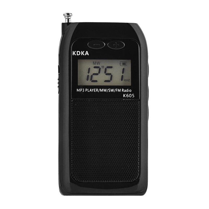 K605 мини карманное радио Fm AM SW Mw Цифровая настройка приемник Mp3 музыкальный плеер