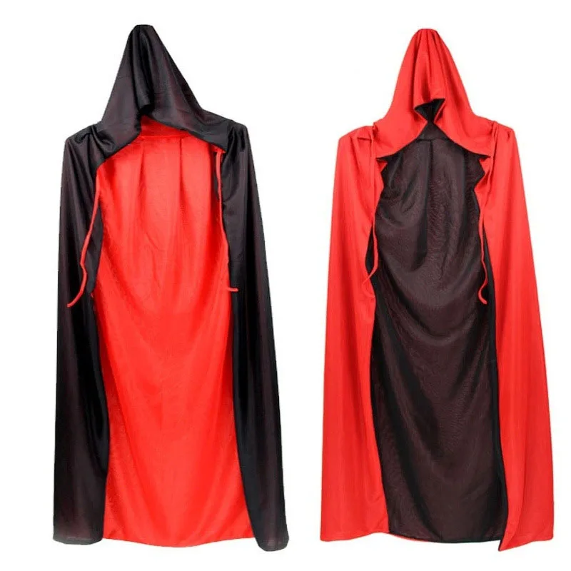 

Halloween Vampire Cloak Cape Stand-up Collar Cap Reversible children adult for Halloween Cosplay Costume props