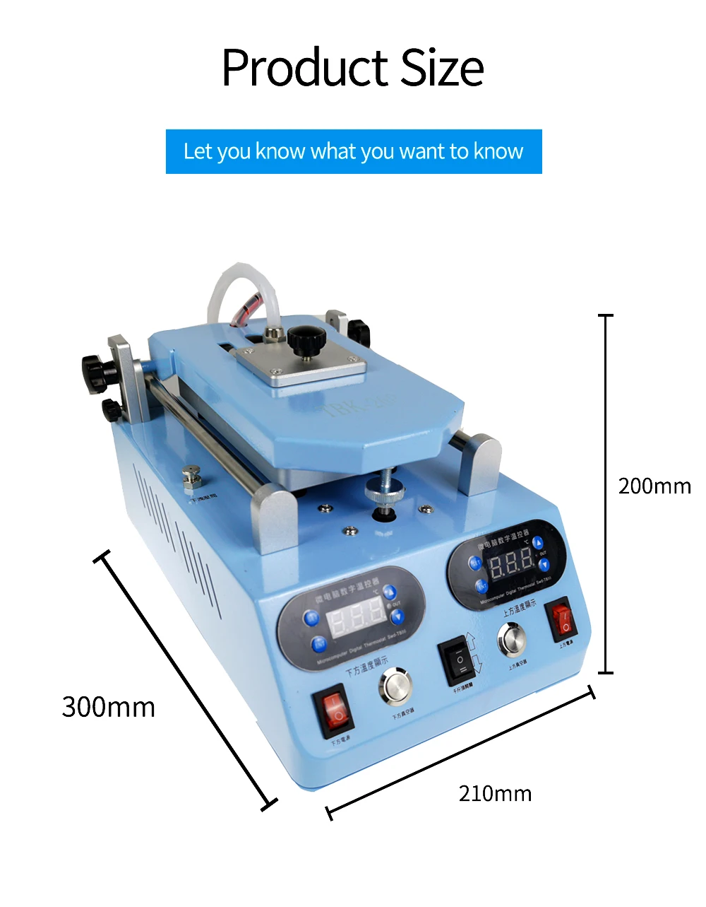 

Genuine TBK-268 Separator Machine Automatic LCD Screen Frame Bezel Heating For Flat Curved Screen Glass Middle Frame Separat