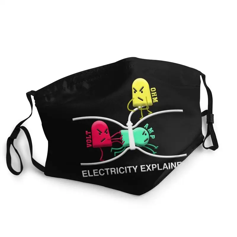 

Смешные электрик дизайн объясняет электричества уход за кожей лица маска для взрослых инженер против дымки Пылезащитная маска защитный ре...