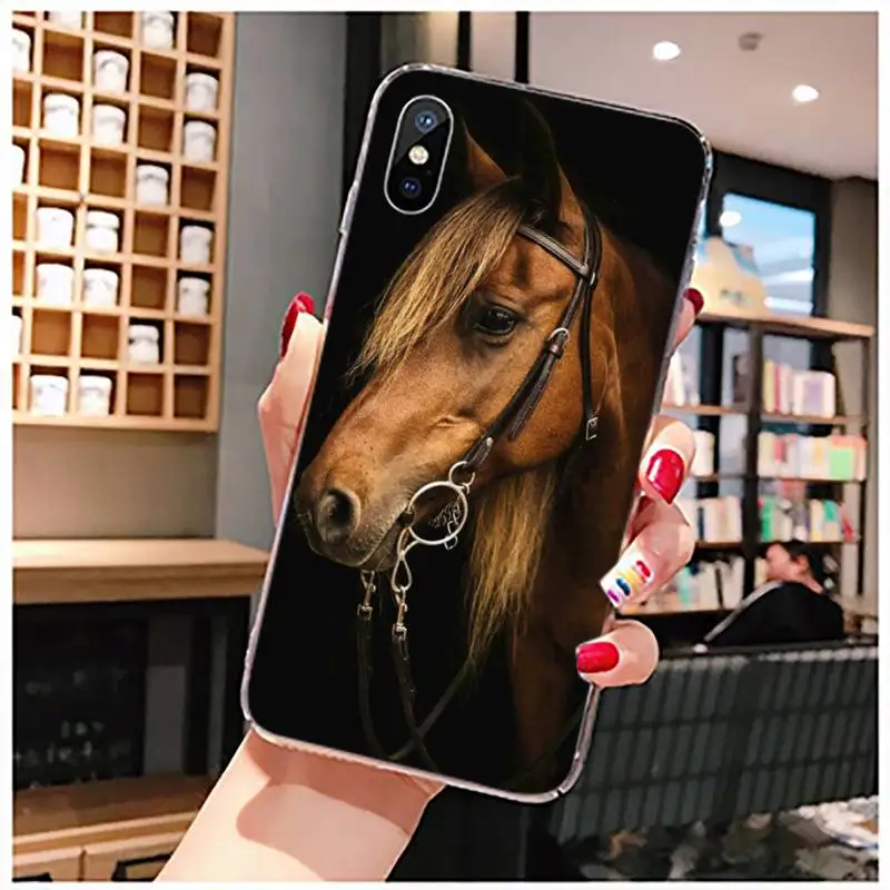 

Animal horse Phone Case Transparent for iPhone 11 12 mini pro XS MAX 8 7 6 6S Plus X 5S SE 2020 XR