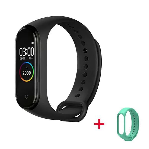 Дешевый цветной смарт-Браслет фитнес-трекер браслет Pulseira часы Smartband для IOS/Xiao mi/Honor PK mi Band 3/4 Not Xio mi 5 - Цвет: with jade strap