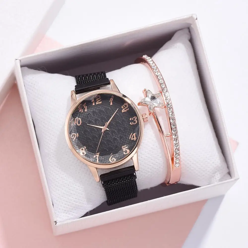 

Fashion Luxury Brand Woman Watch Bracelet Stainless Steel Analog Quartz Round Wrist Woman Watches Reloj Mujer bayan kol saati