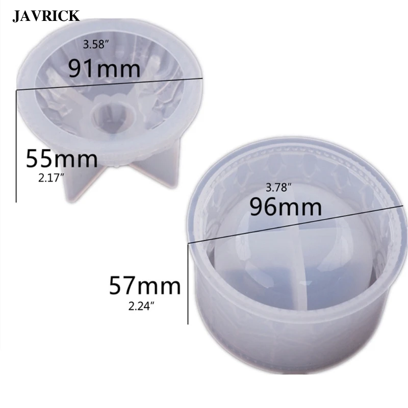 

DIY Chic Storage Box Resin Casting Mold with Lid Jewelry Jar Silicone Mold Tools