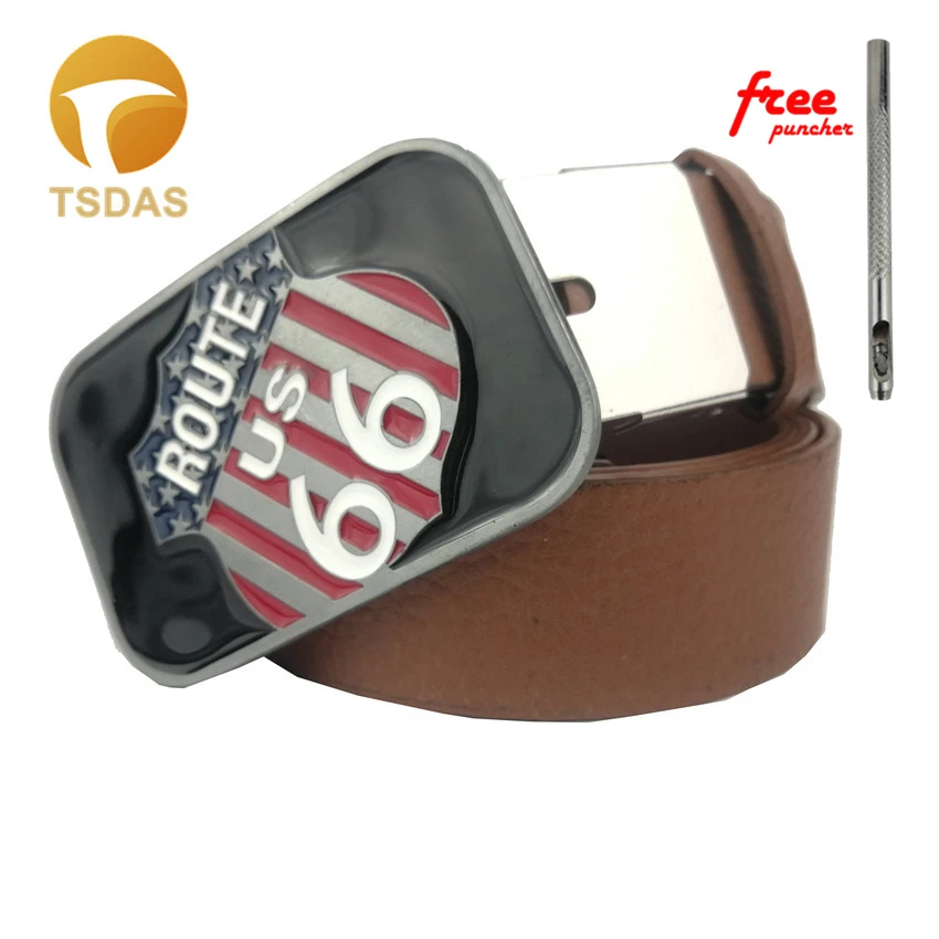 Наручники ковбойская пряжка для ремня Route 66 США Классические черные мужские и