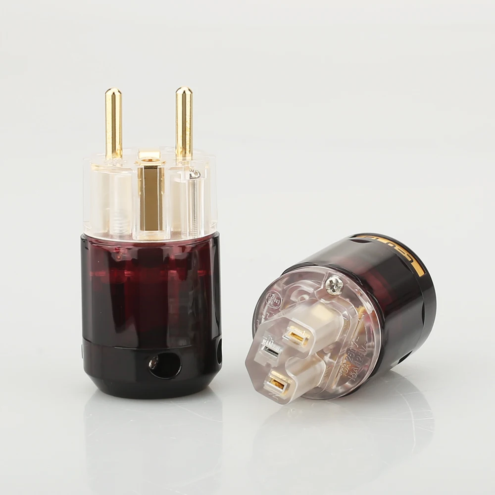 Бесплатная доставка одна пара позолоченных разъемов P079E IEC + 24k позолоченные