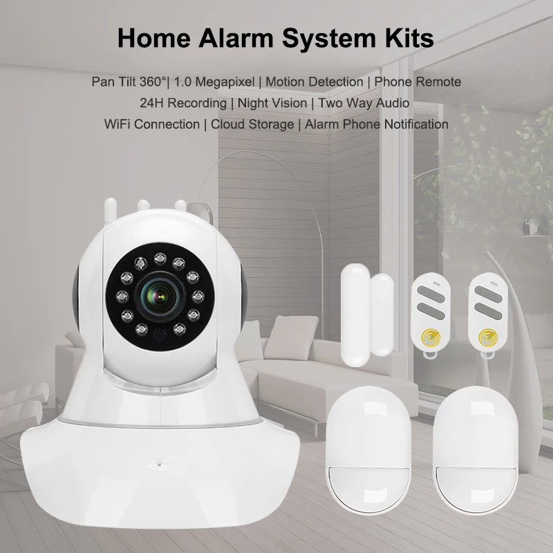 Комплект домашней сигнализации CPVan с Wi Fi подключением мобильным приложением и