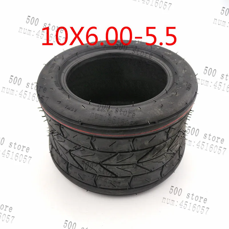 Бесплатная доставка 10 дюймов Расширенная шина 10x6.00-5 5 бескамерная для мотоцикла