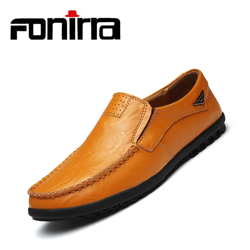 

Мужские кожаные туфли-оксфорды FONIRRA, деловые Мокасины, модные повседневные Формальные Свадебные туфли без шнуровки, теплые туфли в стиле во...