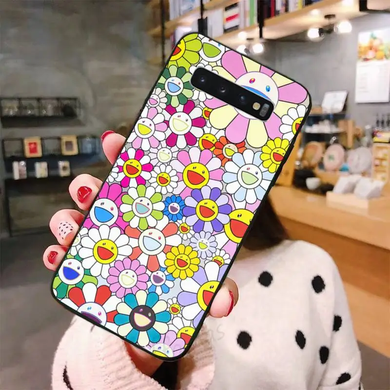 

Funny Smiley Flowers Phone Case For Samsung A50 A51 A71 A20E A20S S10 S20 S21 S30 Plus ultra 5G M11 funda shell