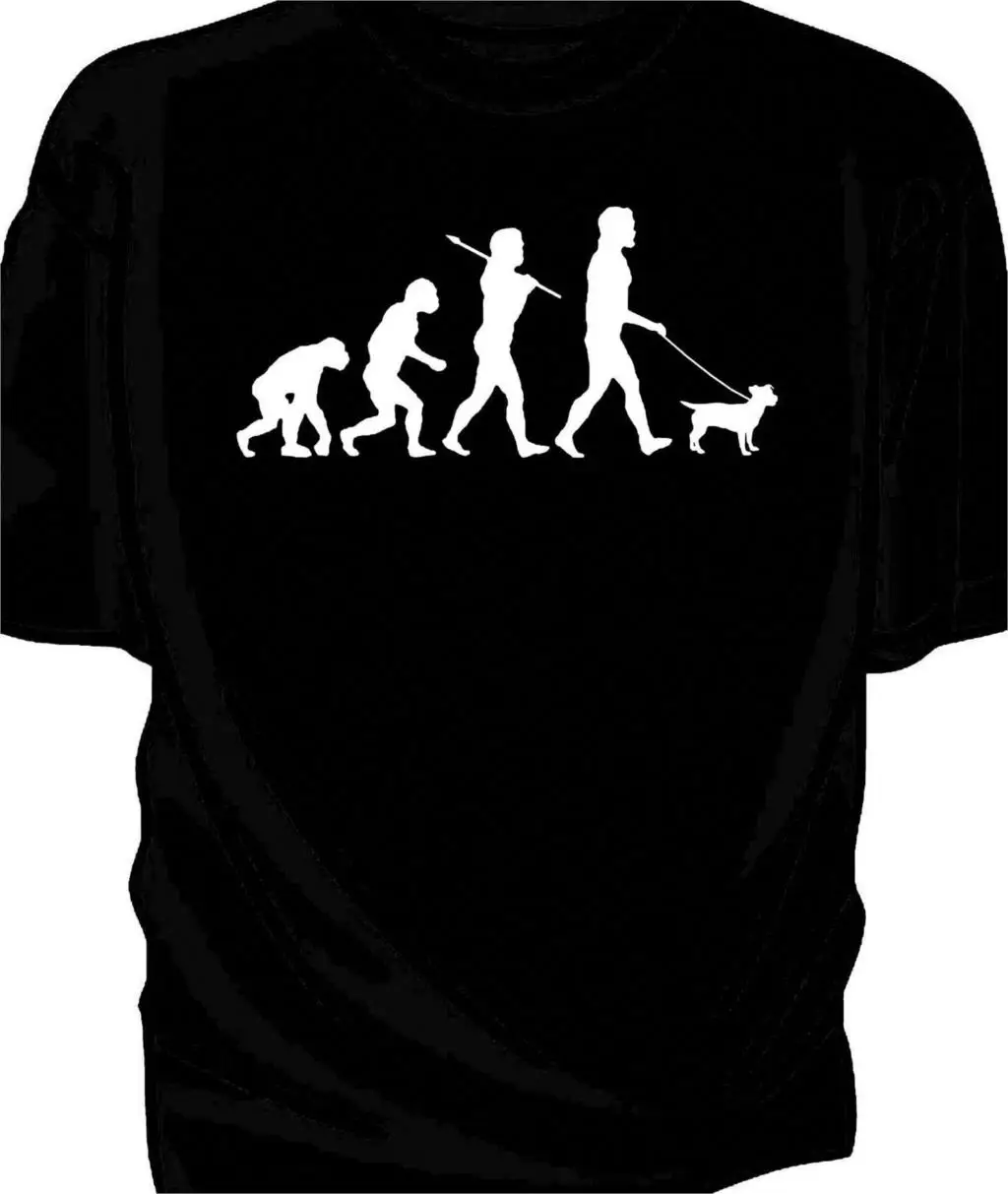 

Evolution of Man Jack Russell terrier t-shirt Hipster Tee Shirt Homme T shirt Hipster Cool O Neck Tops Print