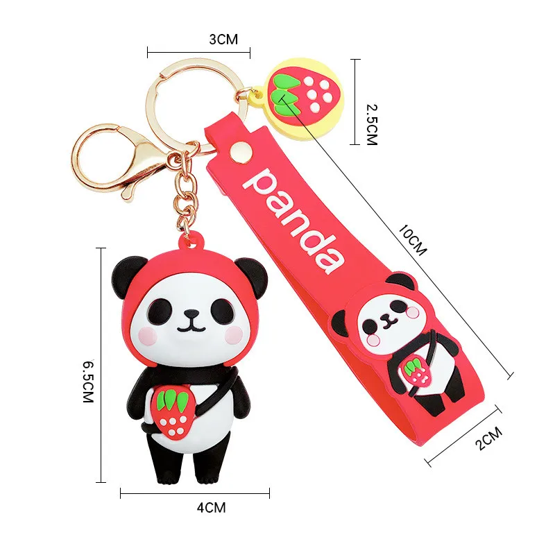 

New Creative Keychain Cartoonanime Panda KeyRing Bag Accessories Pendant Car Decoration New Product Sales Gift Hot Sale 2021