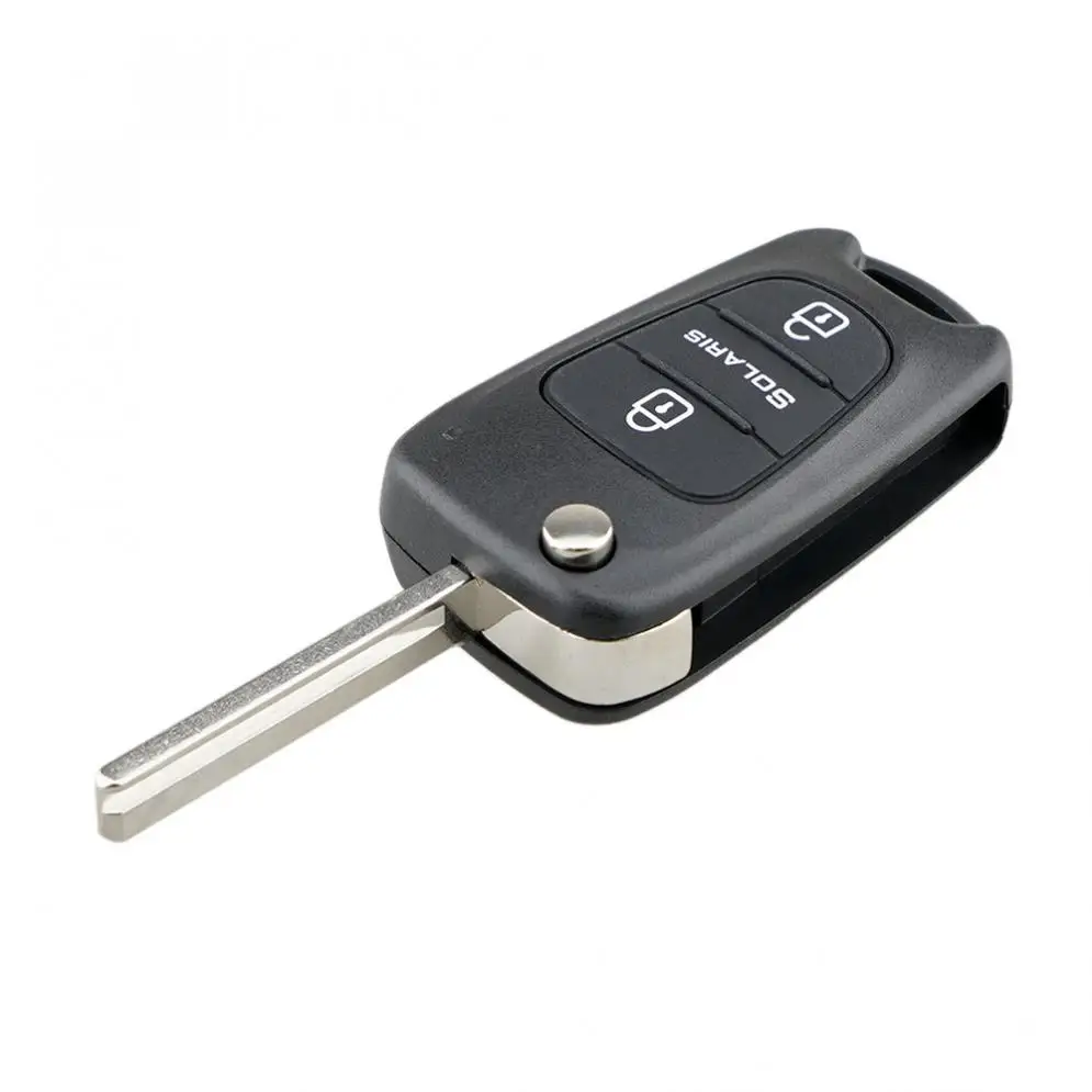 3 Buttons Flip Folding Remote Car Key Case Replacement Blank Fob Shell Fit for Hyundai Solaris 2018 | Автомобили и мотоциклы