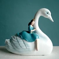 cute home accessories swan princess panda baby ornaments gifts crafts ornaments home decoration accessories home decor figurine