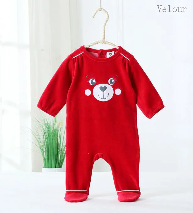 red bear Боди для малышей; пижамы; детская одежда с длинными рукавами; одежда для детей; комбинезоны для новорожденных; Одежда для мальчиков и девочек; Детский комбинезон - Цвет: red bear