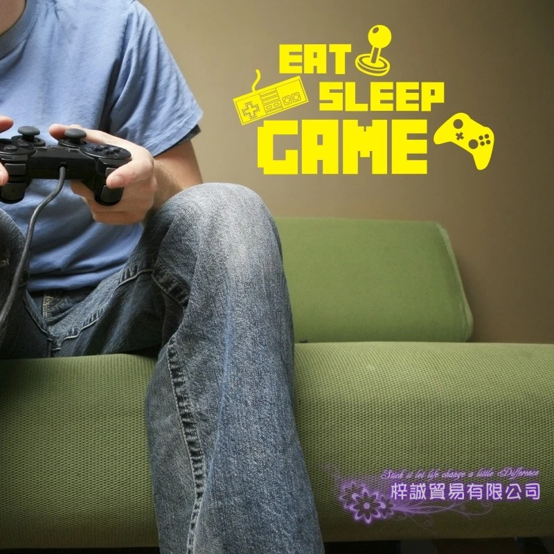 Стикер для видеоигр настенные виниловые наклейки геймпада игровой комнаты