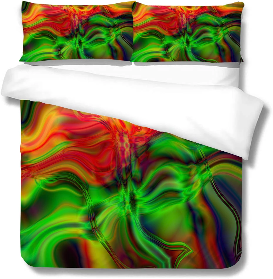 

3D Bedding Set Watercolor Printed Duvet Cover Set Colourful Home Bedroom Comforter Cover Sets Boys Girls Room Decorations