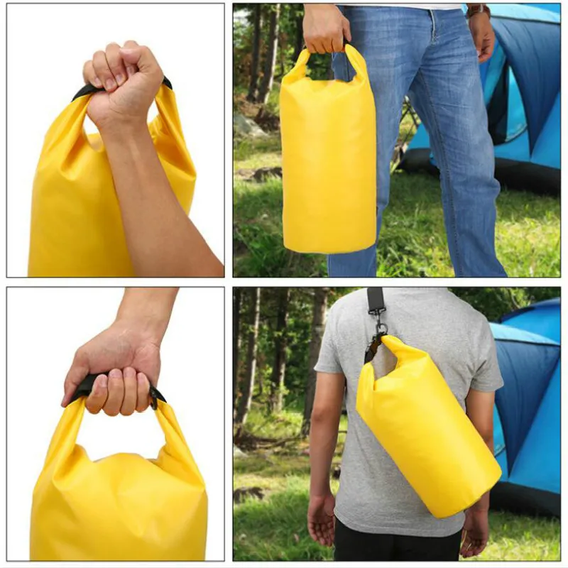 

Motorcycle Bag Outdoor PVC Dry Sack Bag Waterproof 10L 20L shoulder Bag For Diving Swimming Hiking Driving Travel Kits