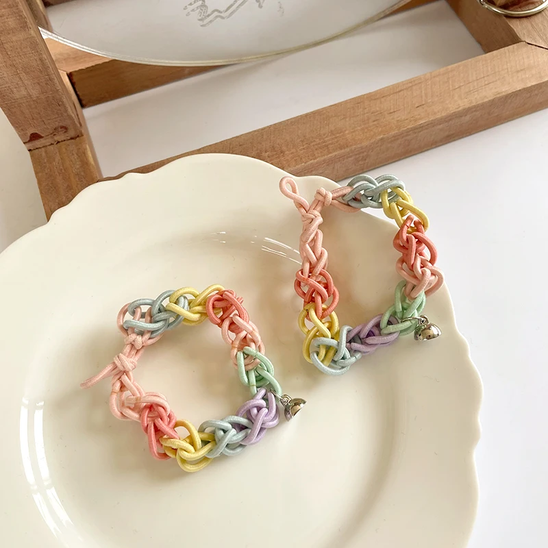 

Colorful Headband Woman Girls Fashion Ties Headwear Rope Ring Elastic Hairband Ponytail Holder Hair Band