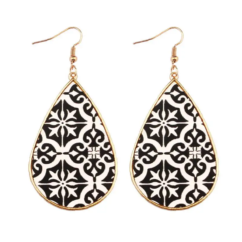 Марокканские длинные в форме слезы висячие серьги марокканские кожаные с