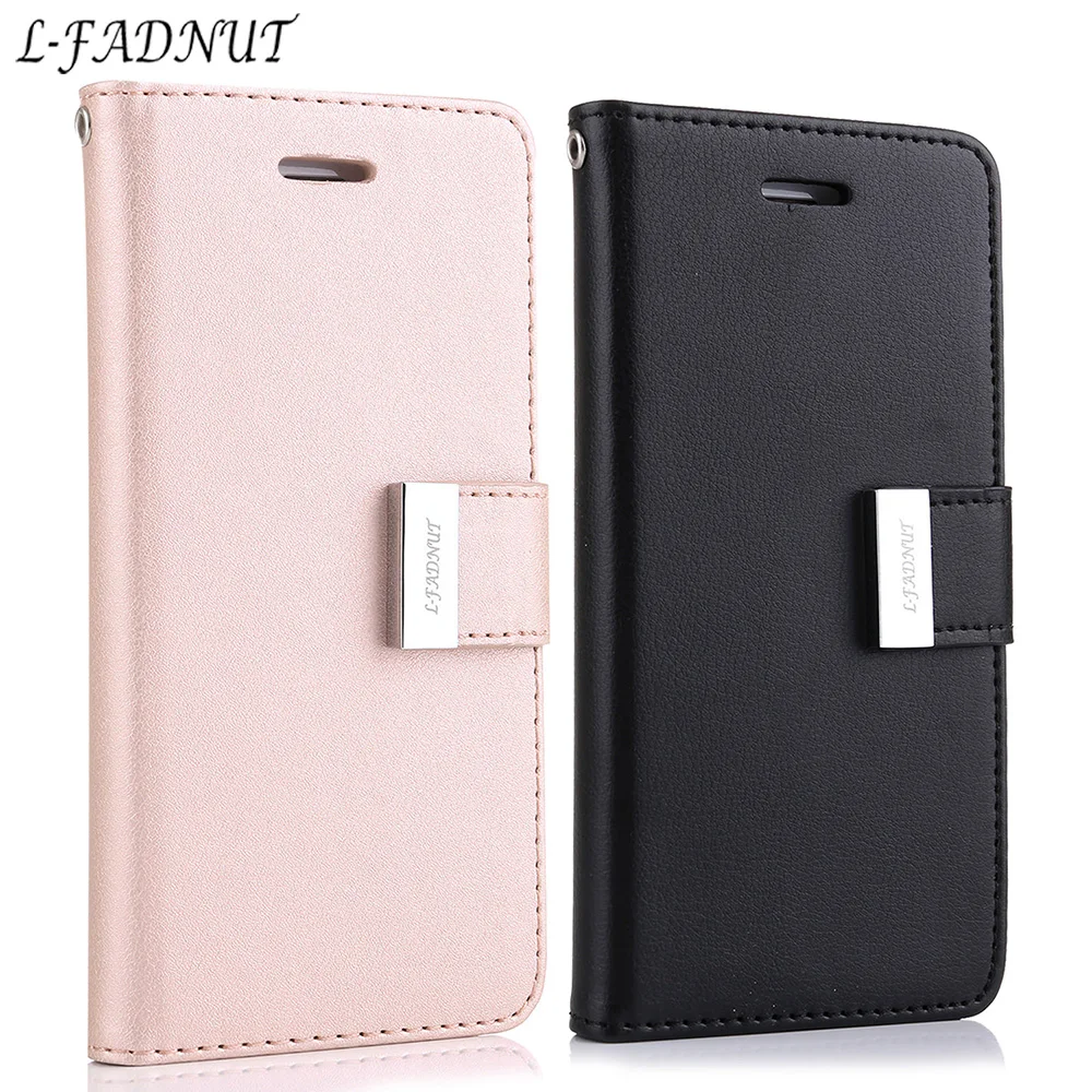 L FADNUT Роскошный чехол кошелек премиум класса для iPhone 7 8 6S 6 Plus 5 5S SE кожаный книжка с