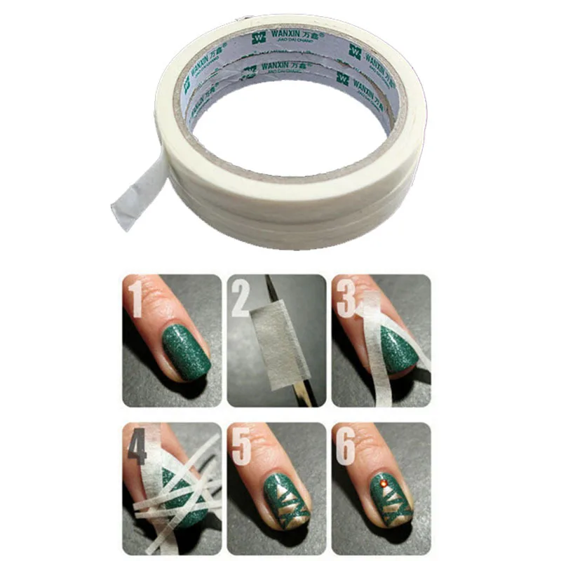 

17 м Красивая полосатая лента рулон ногтевого дизайна самодельные наклейки Белый 0,5 см инструмент для маникюра